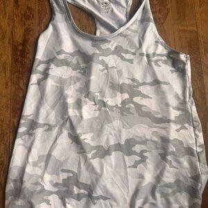 Grey Camo Racerback Tank Top